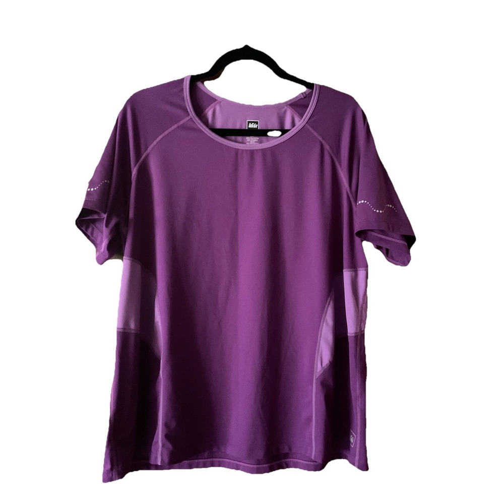 REI Co-op Women's Sz 2XL Active T-Shirt Blue Short Sleeve Lightweight Hiking C28